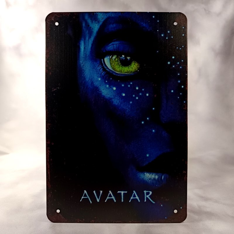 Plaque Métal Vintage Flipper AVATAR (Demi-visage, Pandora)