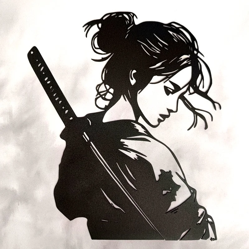 Applique murale en métal samouraï japonaise katana dans le dos thème flipper pinball gaming Japon
