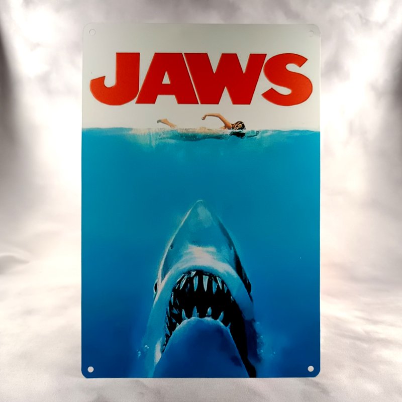 Plaque Métal Vintage Flipper JAWS (Les dents de la mer)
