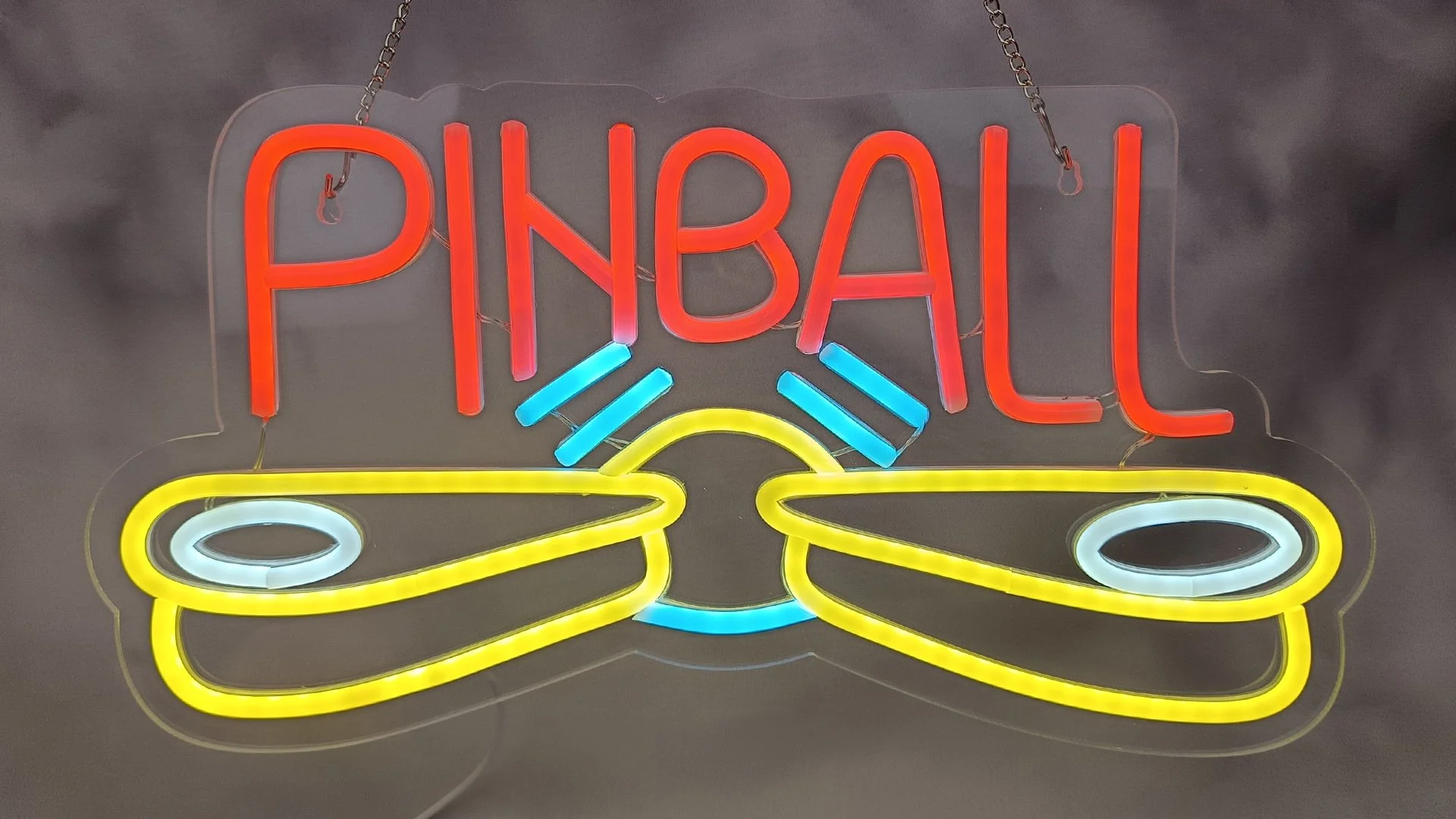 Néon Led Flipper - PINBALL (FLIPP) à suspension ou murale 42x23cm