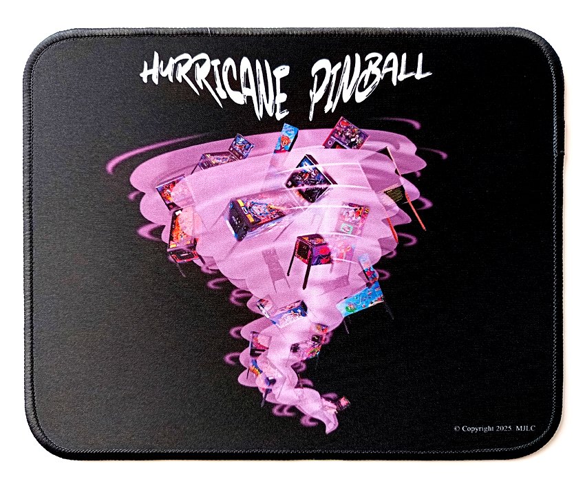 Tapis de souris thème jeux de café, flipper pinball, billard, jukebox, video borne arcade, visuel pinball dynamique pour bureau informatique ou espace gaming, esprit arcade et culture rétro.