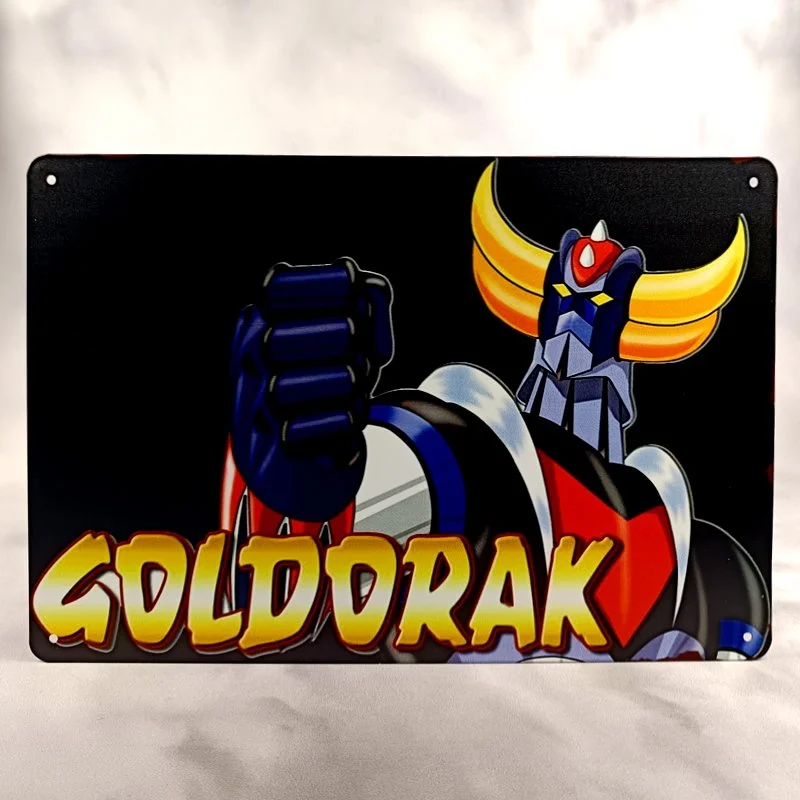 Plaque Métal Vintage Retro 80s et Gaming GOLDORAK