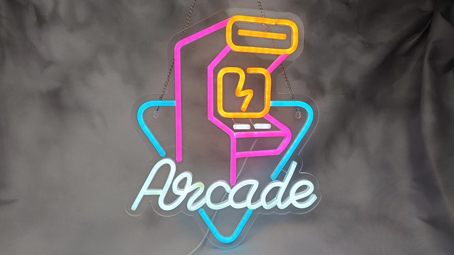 Enseigne Néon Led Vidéo Arcade - BORNE ARCADE à suspension ou murale 30x36cm