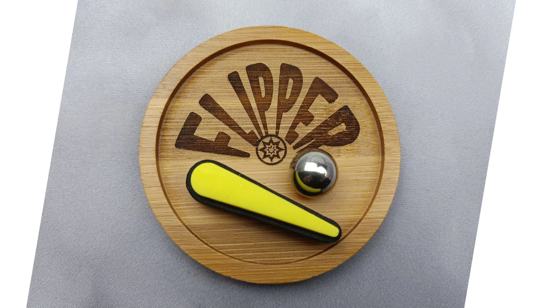 Plateau décoratif Flipper - Bambou Rond 8 cm