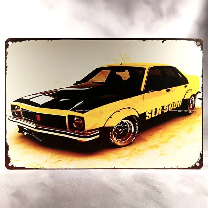 Plaque Métal Vintage Gaming Automobile JEU RACING HOLDEN LX TORANA SLR 5000 1976