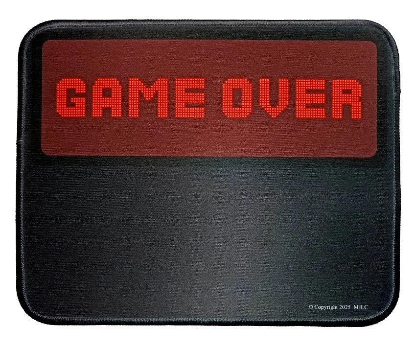 Tapis de souris thème jeux de café, flipper pinball, billard, jukebox, video borne arcade, visuel pinball dynamique pour bureau informatique ou espace gaming, esprit arcade et culture rétro.