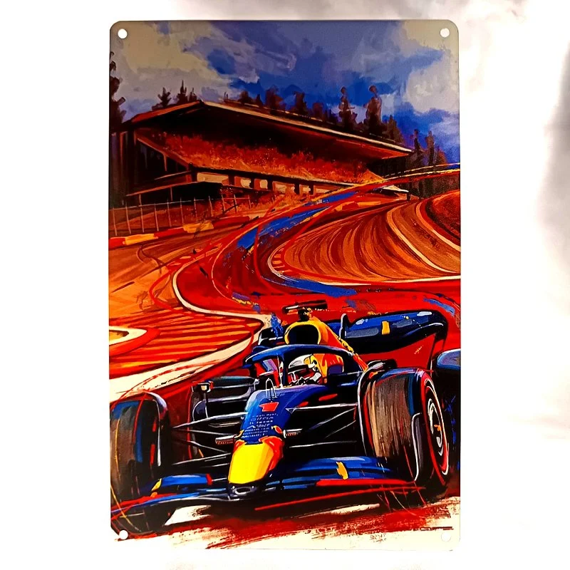 Plaque Métal Vintage Gaming Automobile FORMULA ONE Formule 1 F1