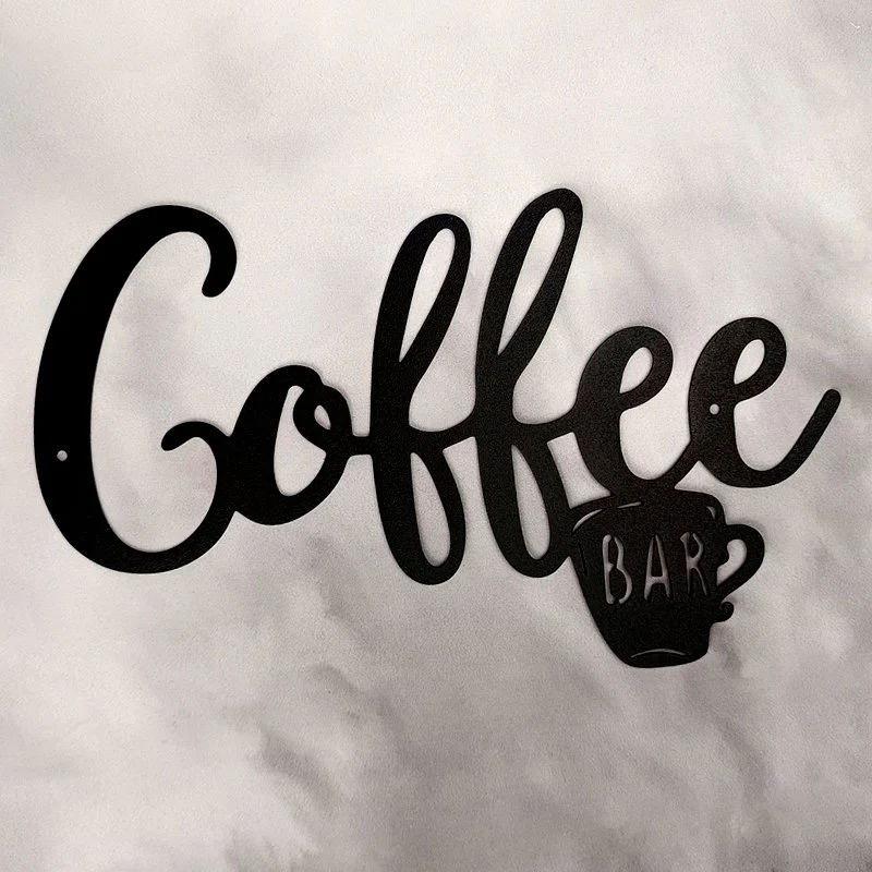 Applique murale métal thème coffee Décoration tasse café ambiance bar pub café pour salle de jeux, café, cuisine, salle de pause café et détente