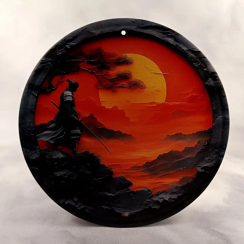 Plaque Métal Vintage Arcade et Gaming SAMOURAÏ