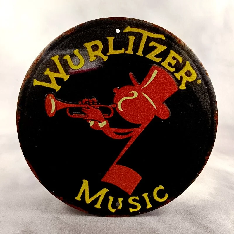 Plaque Métal Vintage Jukebox & Musique Jukebox'60s WURLITZER MUSIC