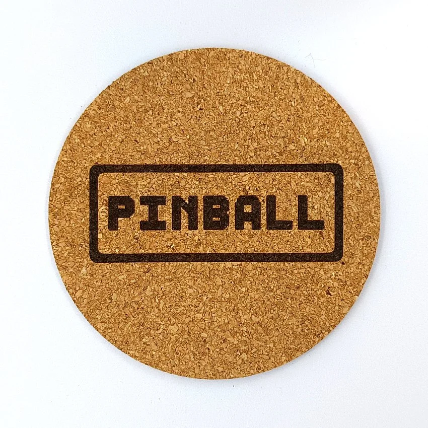 PINBALL Sous-verre flipper Dot Matrix en référence aux afficheurs de flipper sous-bock décoratif et décoration pinball rétro set de dessous de verre des flipp des années 90