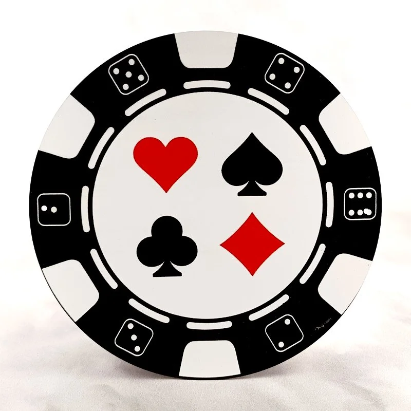 Plaque Métal Vintage Bar Pub et Poker POKER JETON