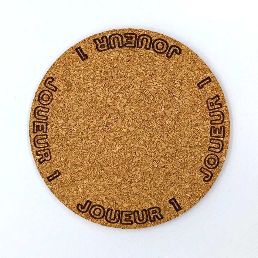 JOUEUR 1 Sous-verre flipper pinball slogan TX Joueur, sous-bock décoratif avec inscriptions Joueur 1 à Joueur 8, inspiré des pinball machines, décoration flipper rétro, idée cadeau originale