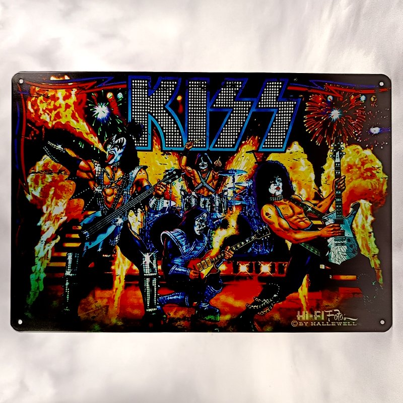 Plaque Métal Vintage Flipper KISS