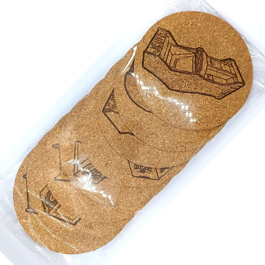 pochette sous-verres thème borne arcade, sous-bock décoratif inspiré des jeux vidéo rétro et du gaming arcade, Neo-Geo, Pandora’s Box, MAME, Naomi, Retropie et Batocera, décorations salle de jeux