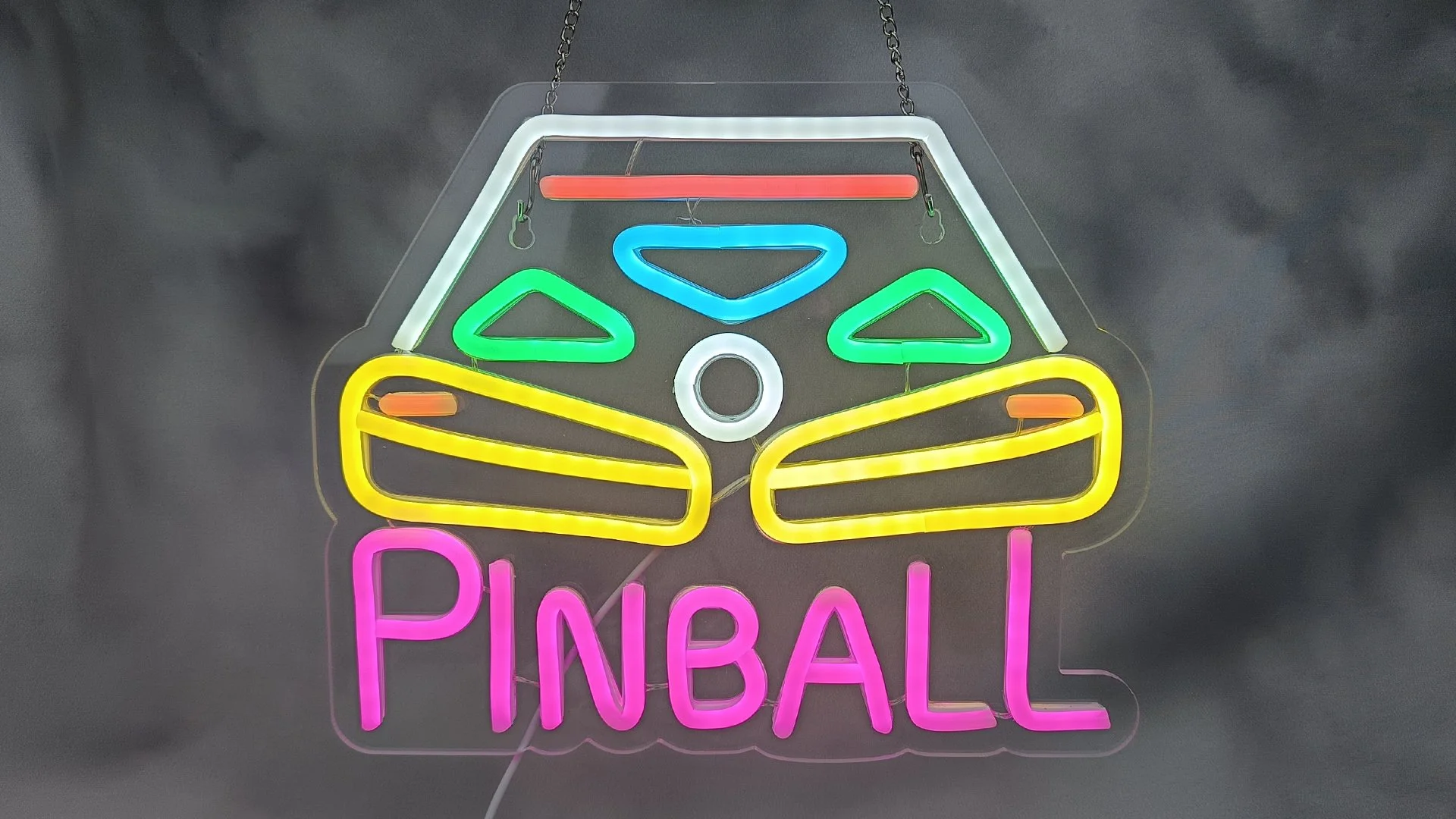 Néon Led Flipper - PINBALL (TABLE DE JEU) à suspension ou murale 30x24cm