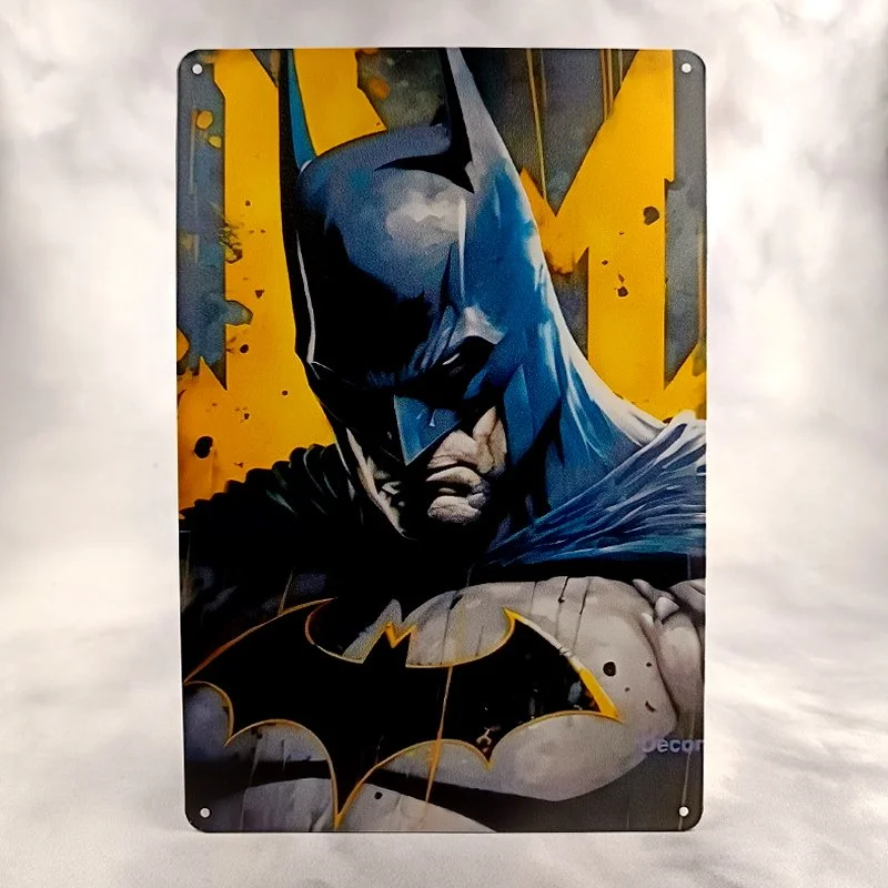 Plaque Métal Vintage Arcade et Flipper BATMAN