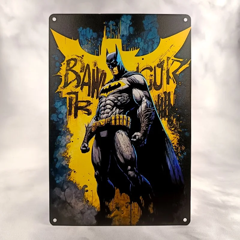 Plaque Métal Vintage Arcade et Flipper BATMAN BAW