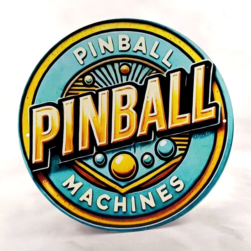 Plaque Métal Vintage Flipper PINBALL Pinball Machines