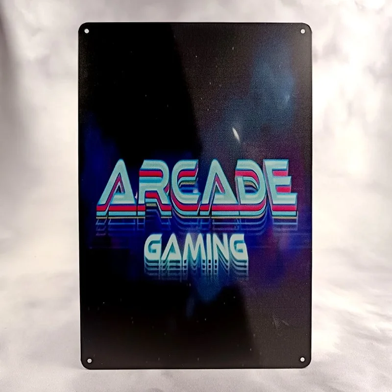 Plaque Métal Vintage Arcade ARCADE GAMING