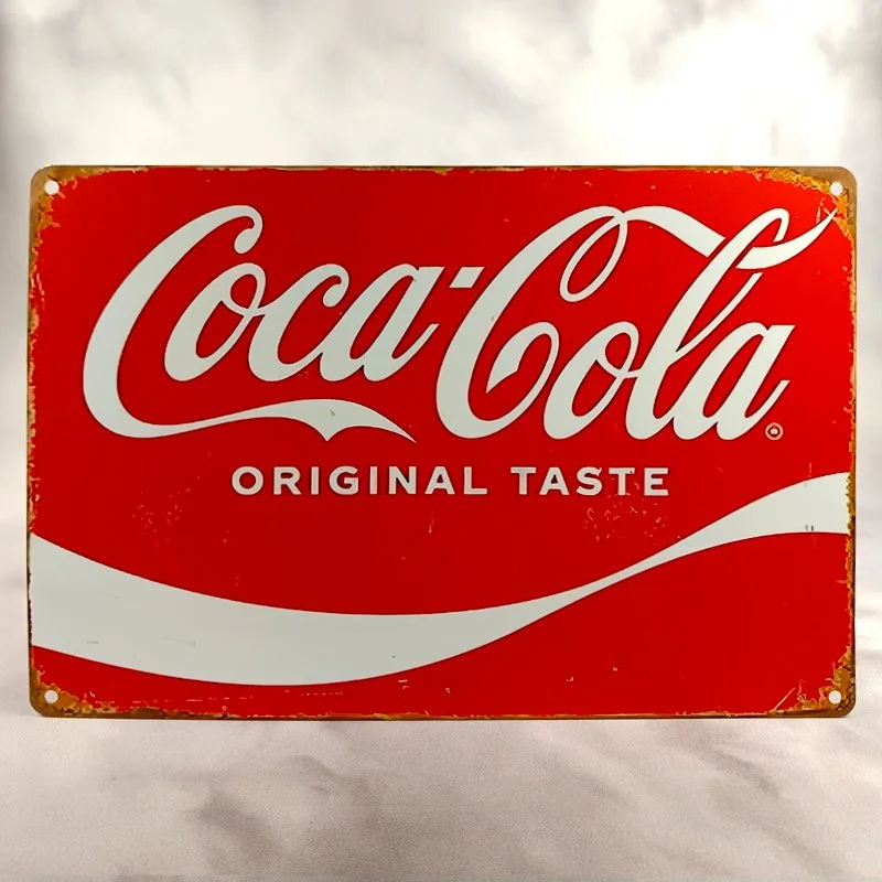 Plaque Métal Vintage Bar café et Pub COCA-COLA