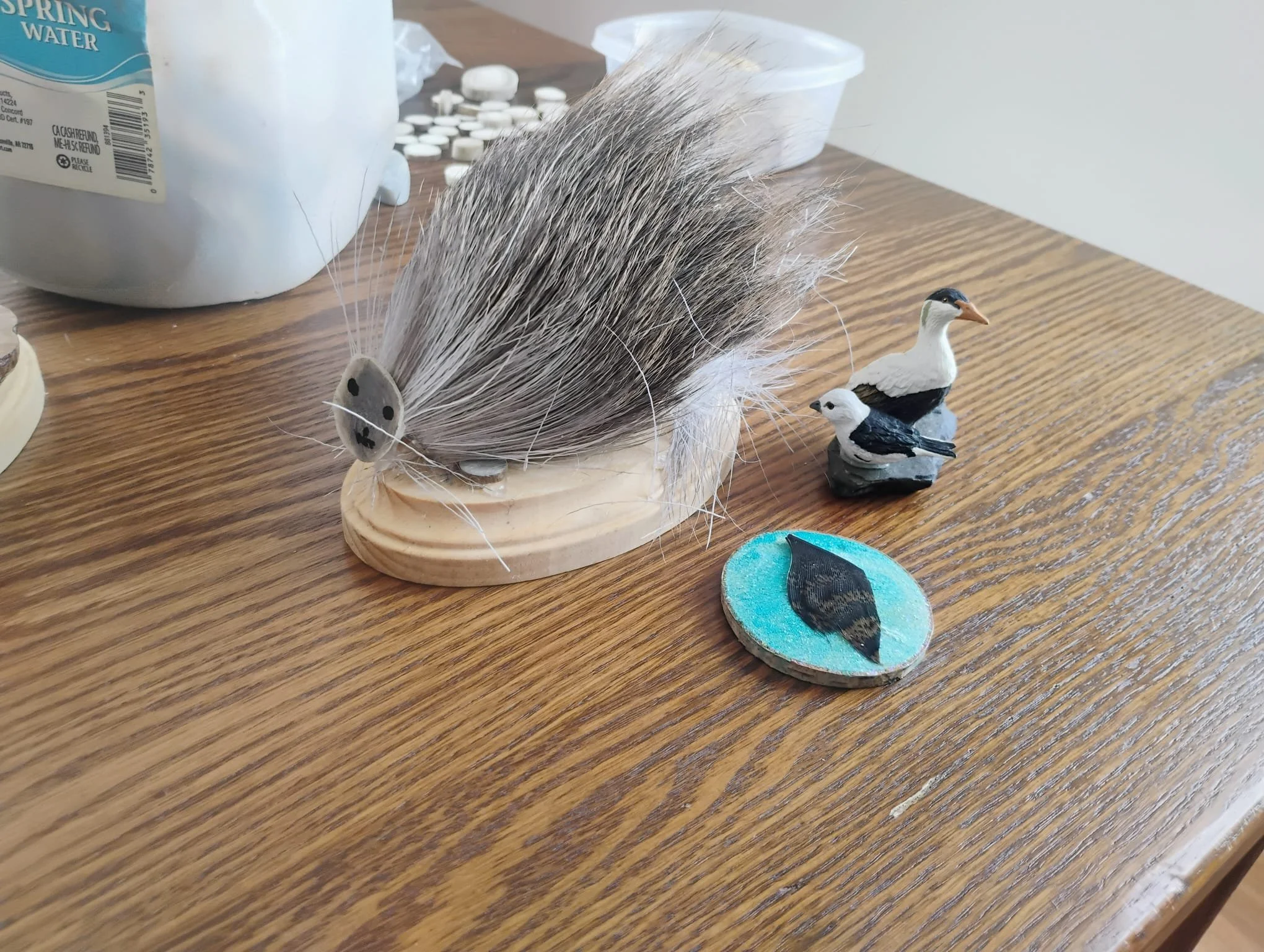 Porcupine (using white-tailed deer hair)