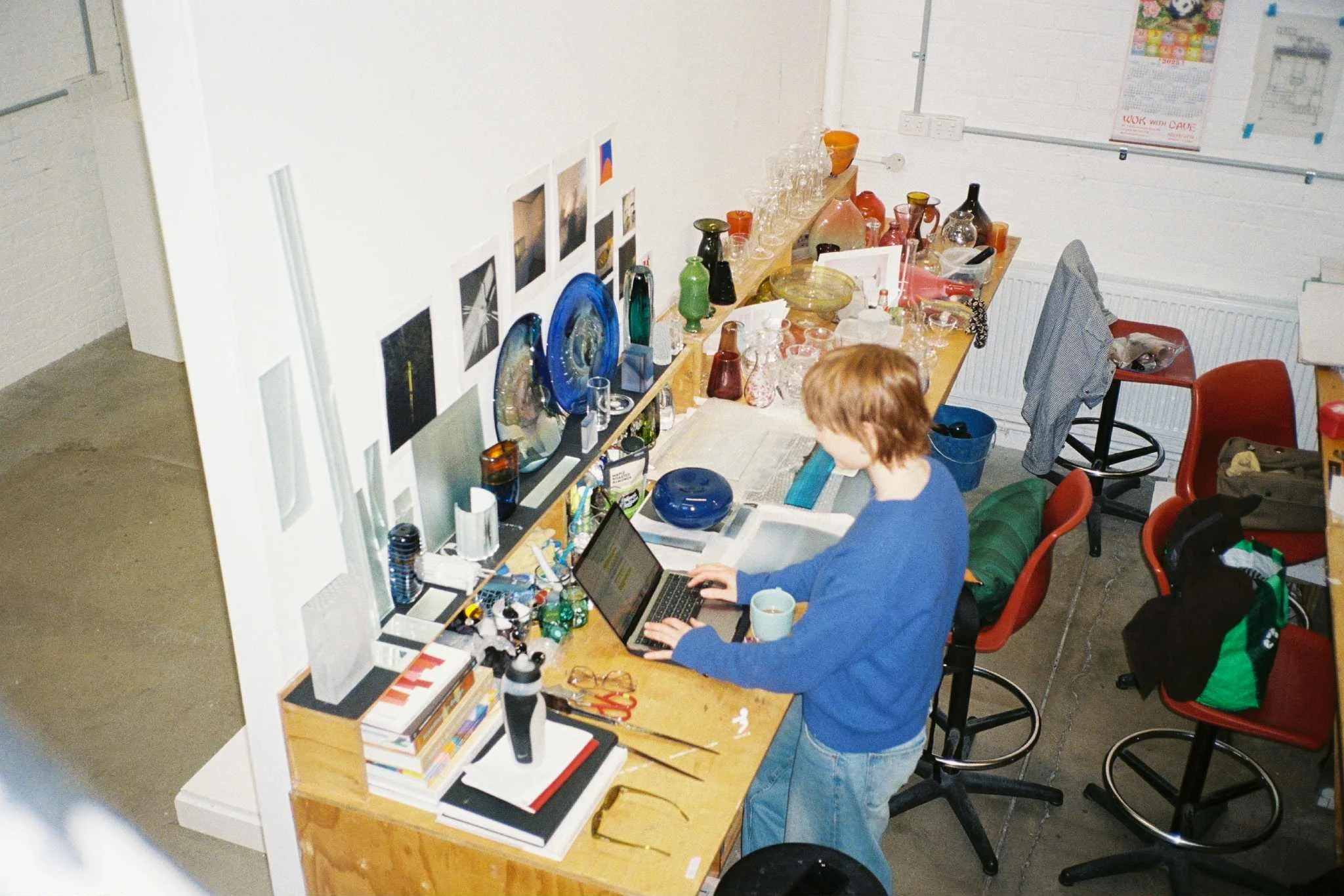 Working in the studio