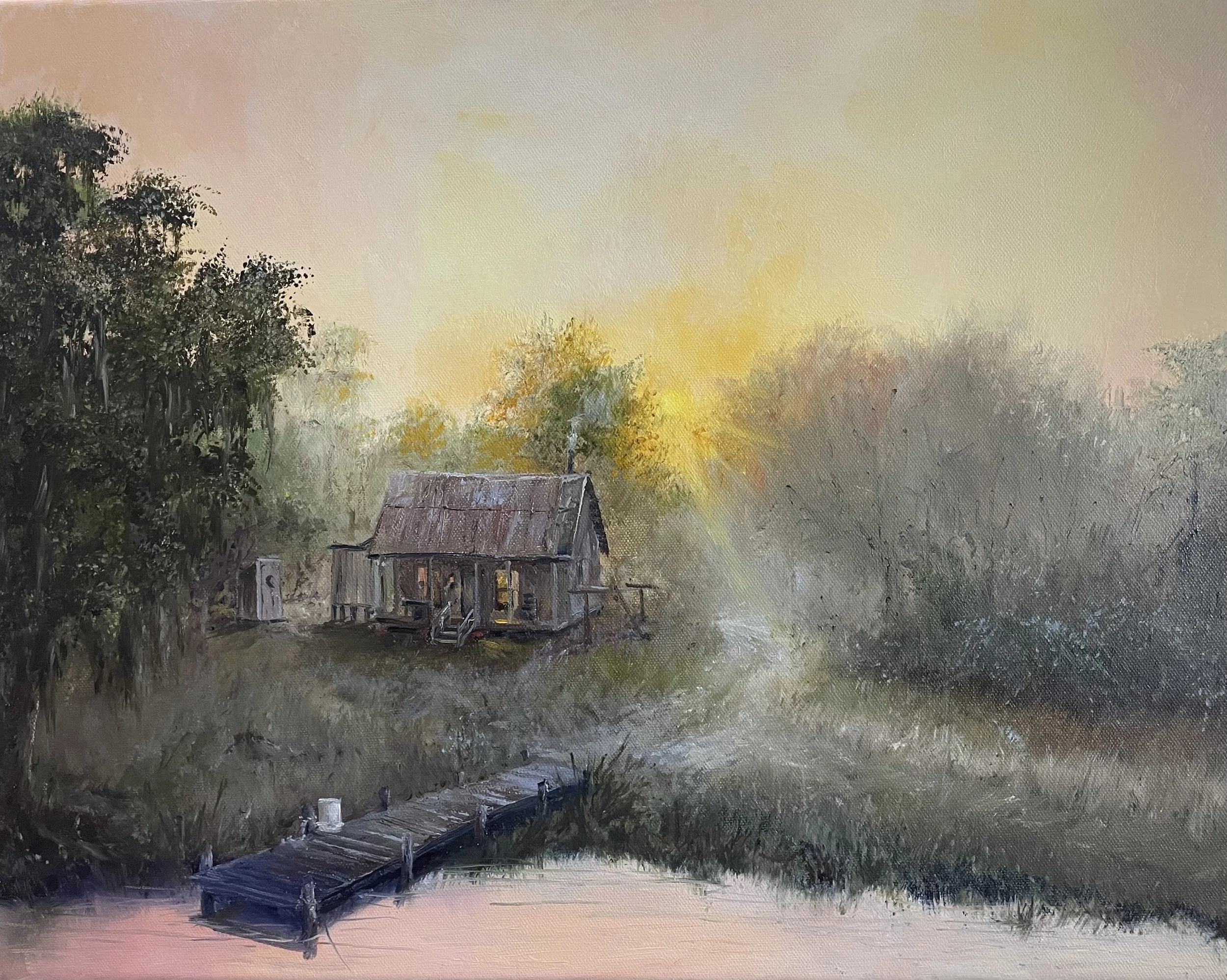 Fishing Camp in the Mist