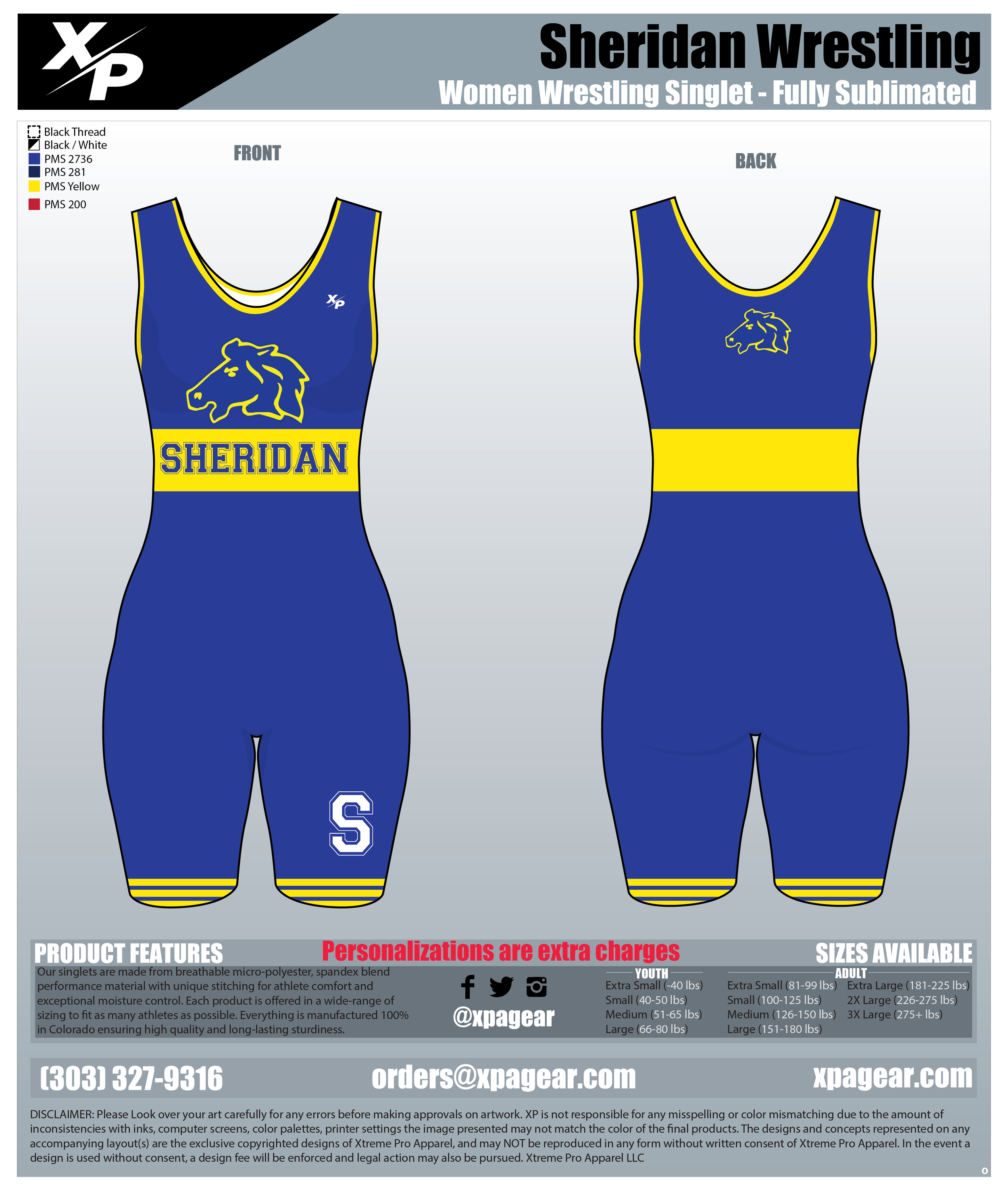 Blue/Yellow Girl/Woman Singlet