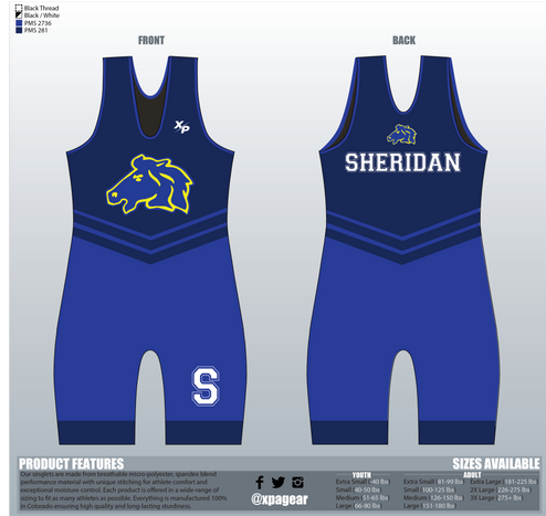Blue/Blue singlet