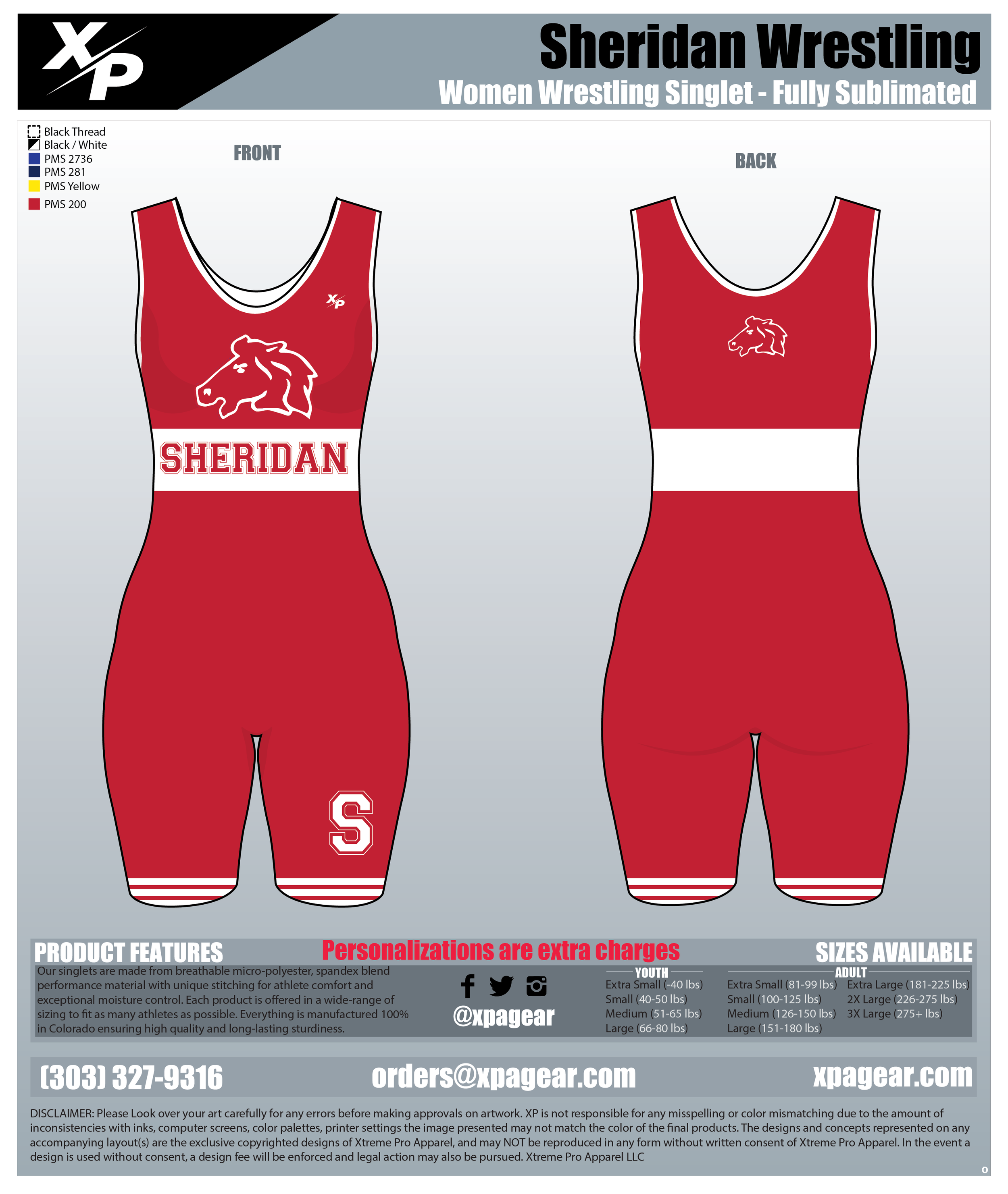 Red/White Girl/Woman Singlet