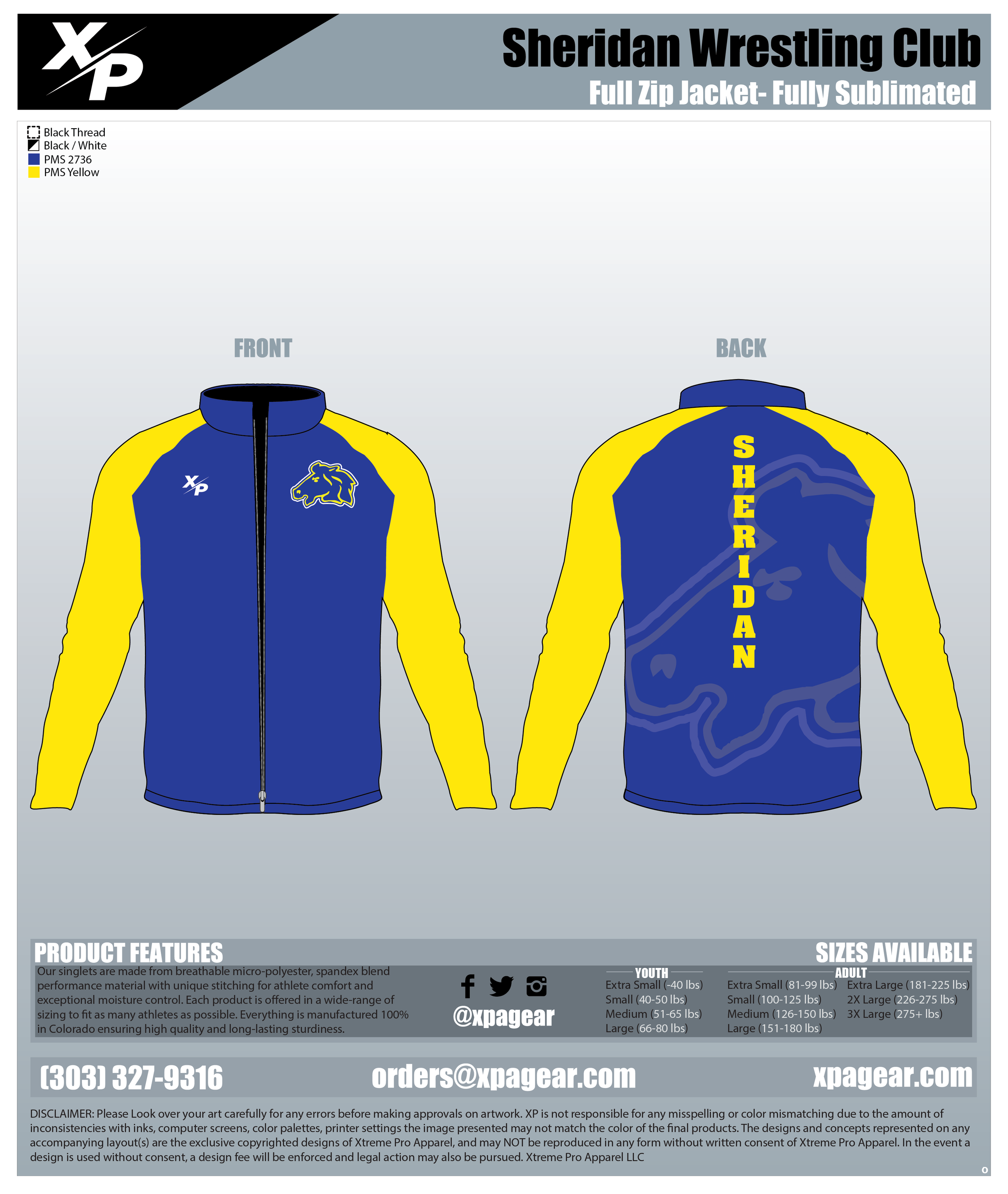 Sublimated Warm-up Jacket