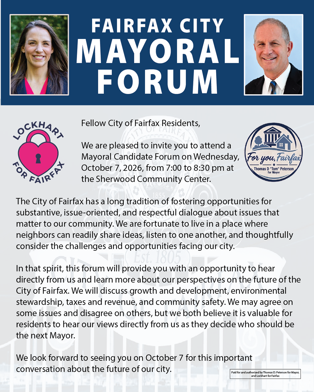 Fairfax City Mayoral Forum