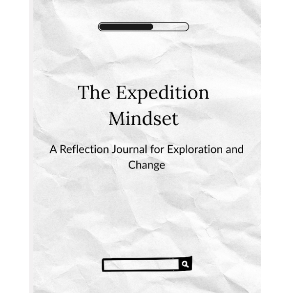 Crumpled paper with a partially filled search bar at the bottom.