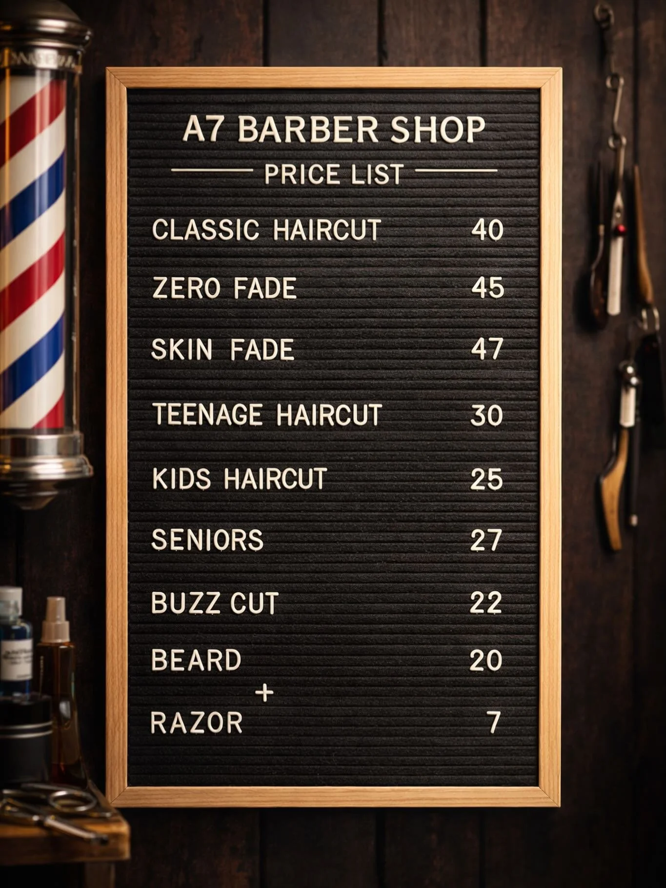 💈 A7 Barber Shop &ndash; Keperra

We&rsquo;re proud to be part of the local community and always happy to welcome new customers.

Professional haircuts, clean fades and beard trims in a relaxed barber shop atmosphere. Whether you&rsquo;re after a cl