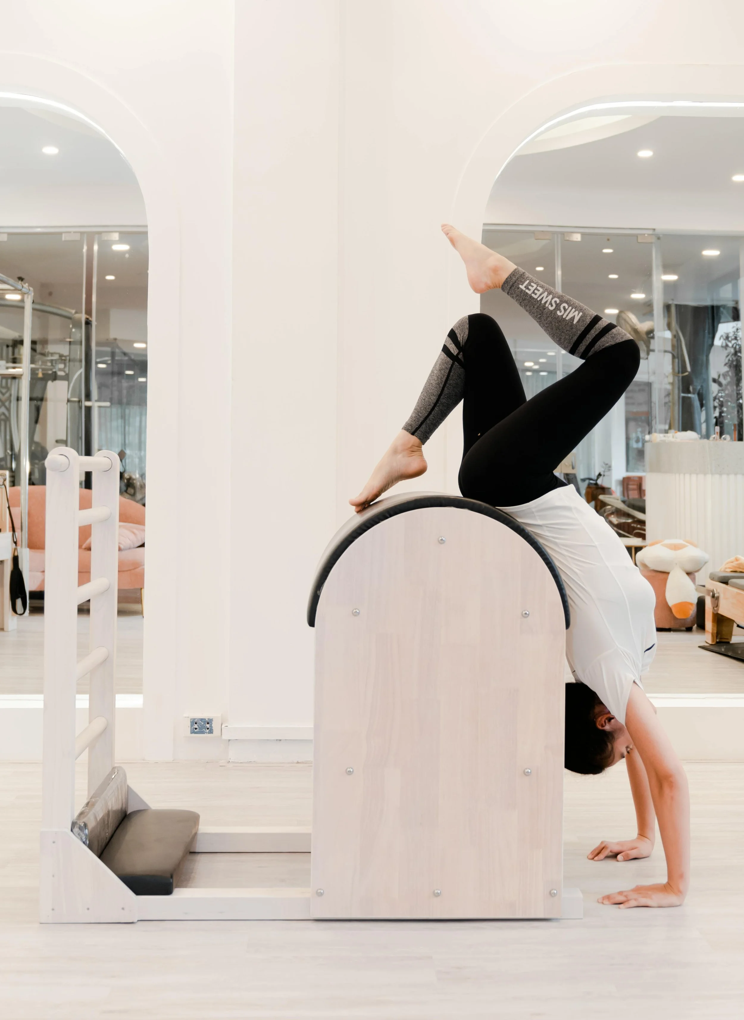 Balanced Body Apparatus 2 Pilates training on the Barrel in Dubai