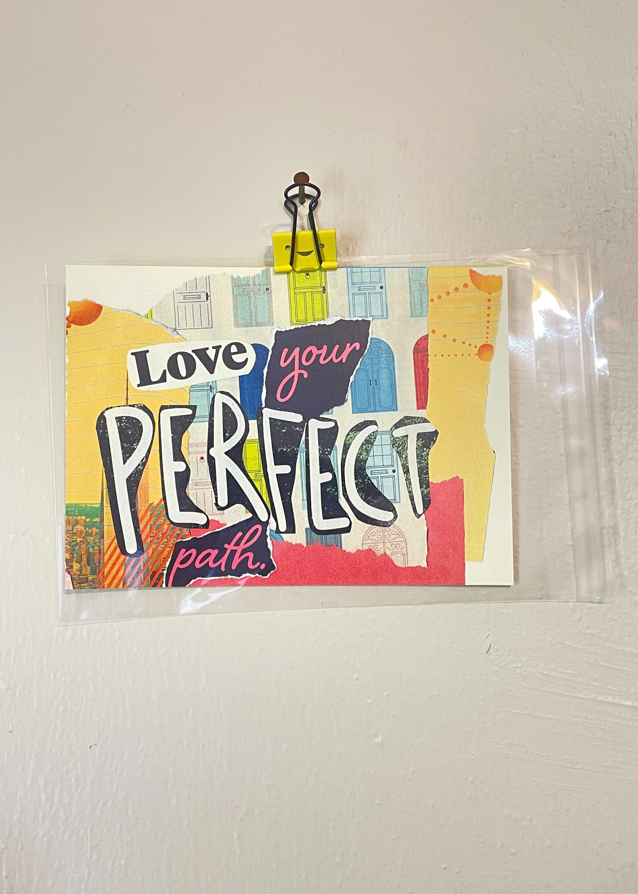 Handmade Motivational Collage Art Print | Colorful Wall Decor