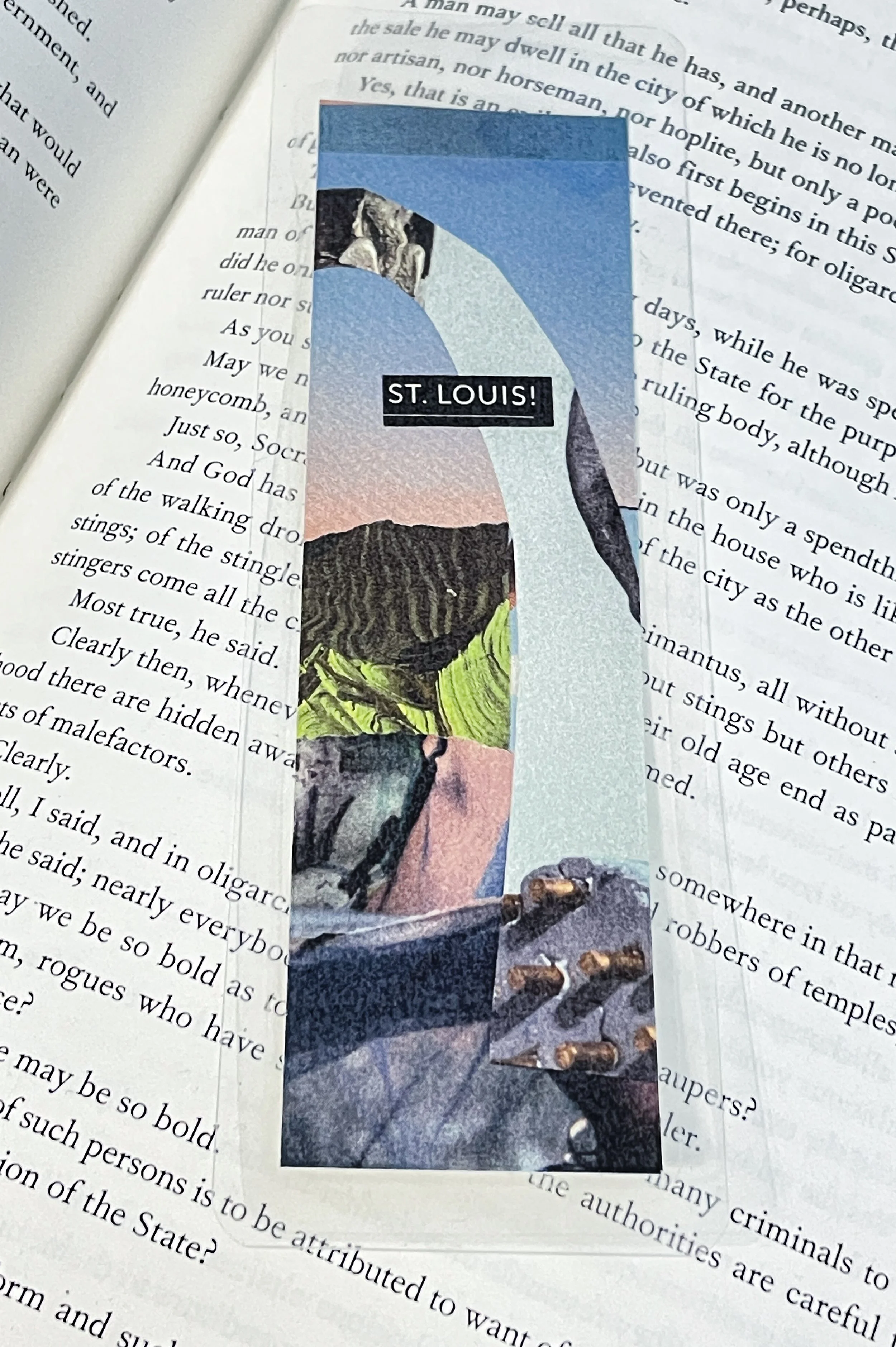 Handmade Saint Louis Collage Bookmark | Gift for Book Lovers