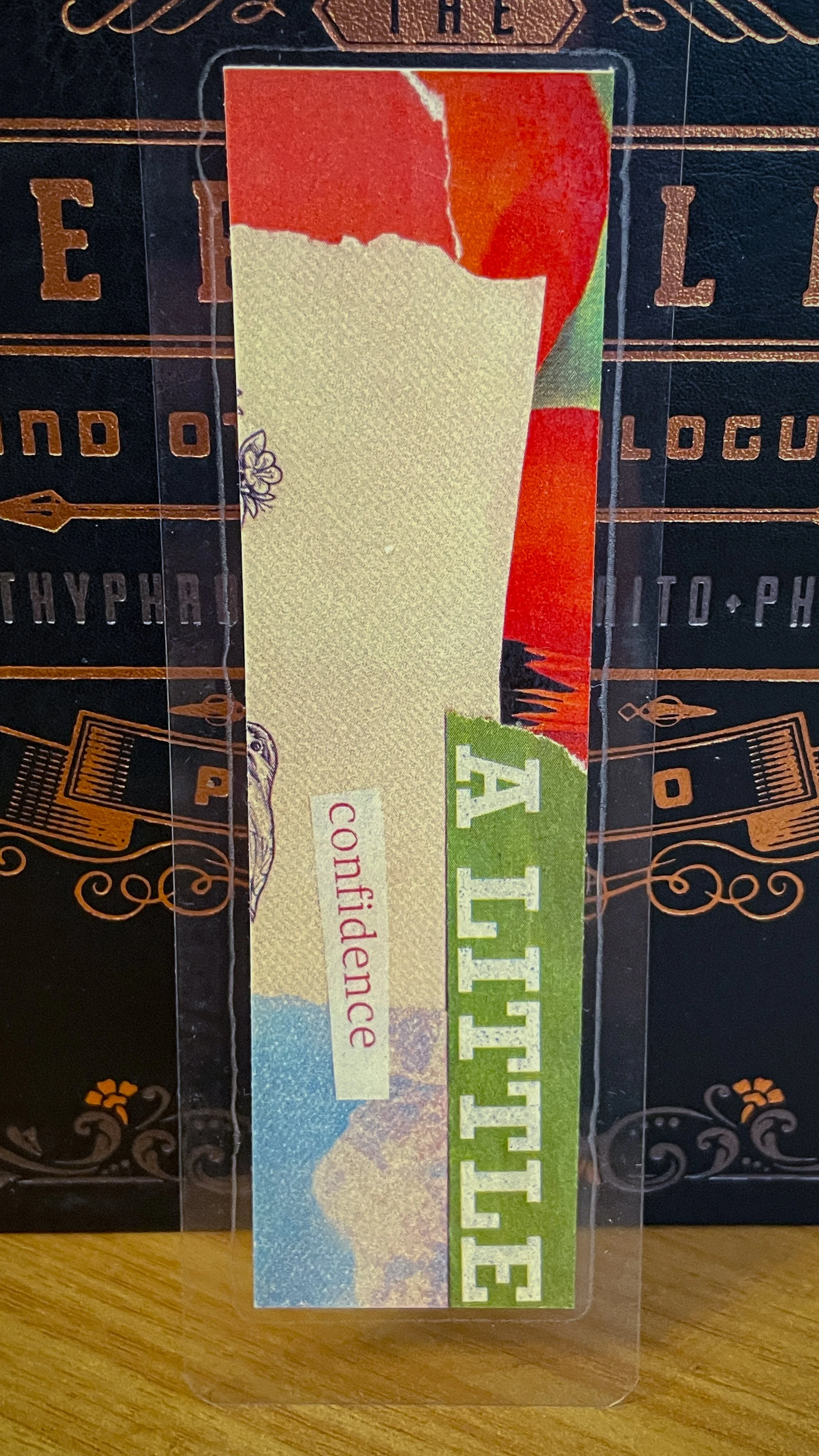 Handmade Confidence Collage Bookmark | Gift for Book Lovers