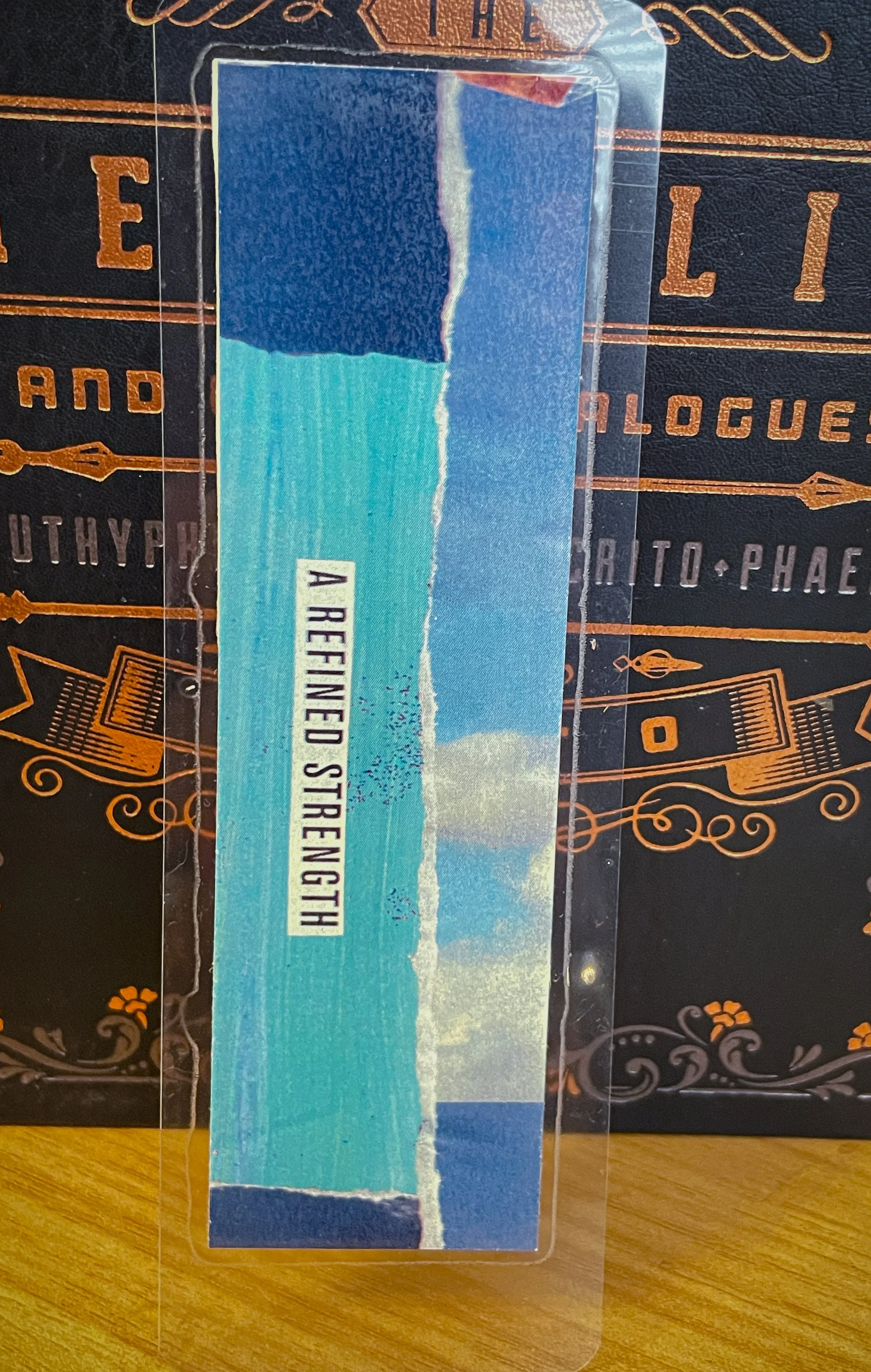 Handmade A Refined Strength Collage Bookmark | Gift for Book Lovers