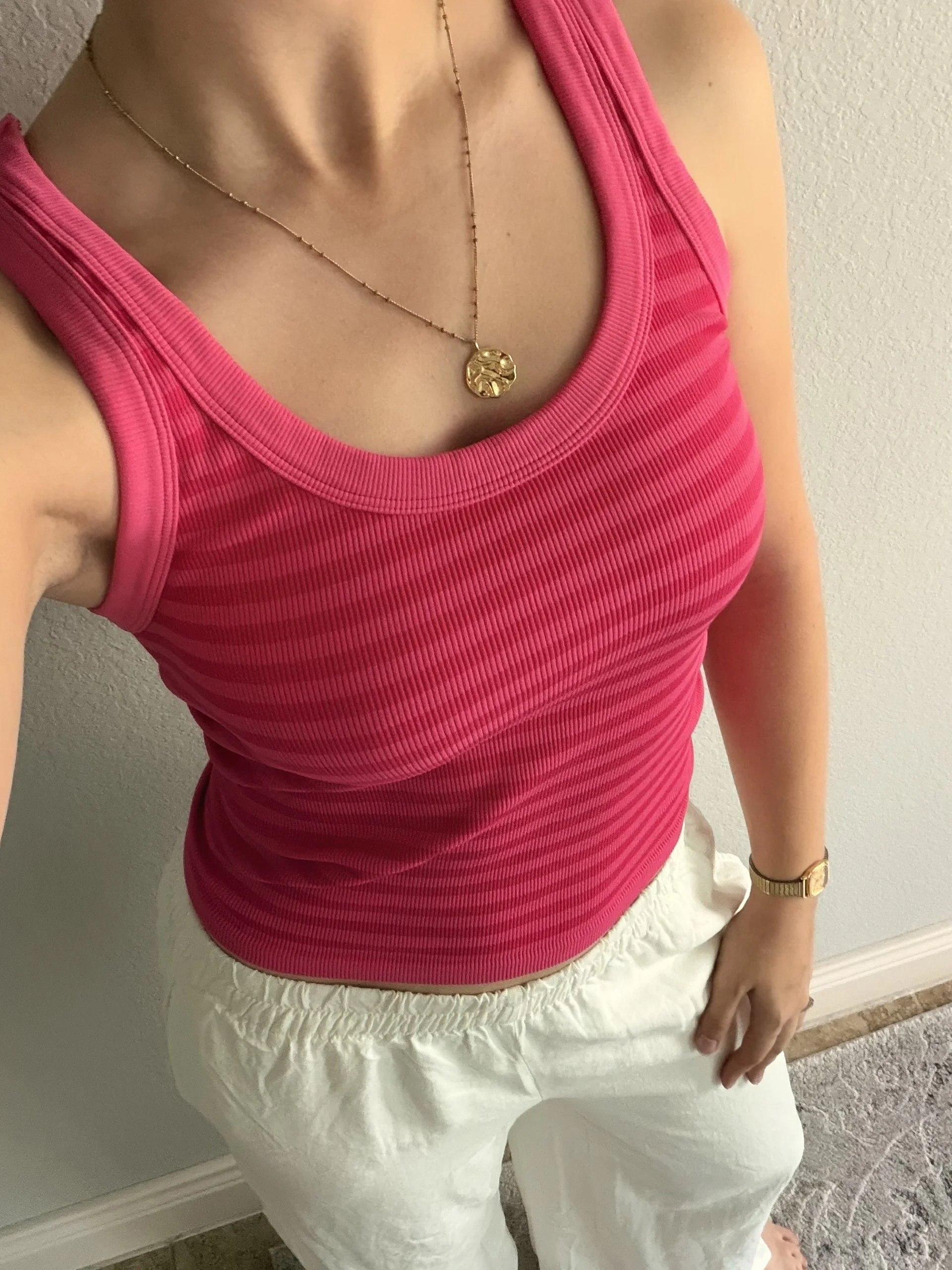 Hibiscus Striped Tank