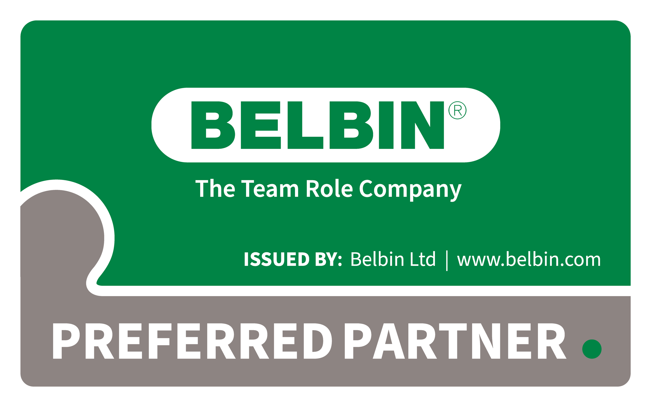 Belbin Preferred Partner Badge, a team role company, issued by Belbin Ltd, with the website www.belbin.com.