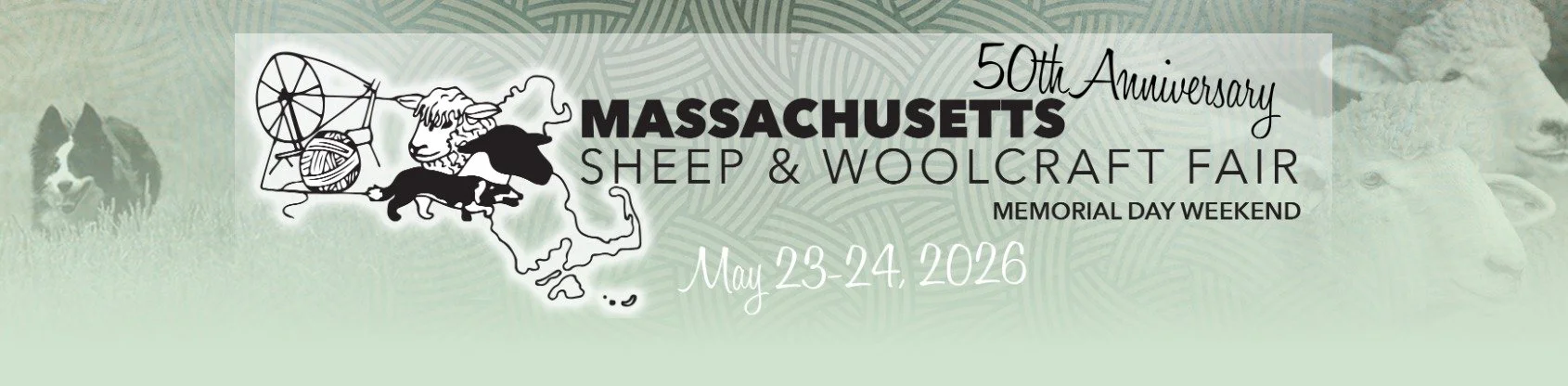 Massachusetts Sheep and Wool 50th Anniversary banner