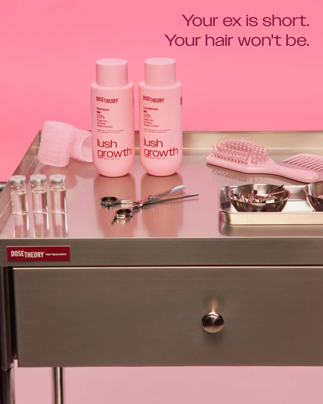 Upgrade your hair routine to match your love life girls 💅🏼 With 2.12% hero ingredients, Lush Growth is committed to giving you hair that shows up fuller, thicker and ready to be noticed. 👏⁠
⁠
#dosetheory #highdosehair #haircare #colesfinds #relata