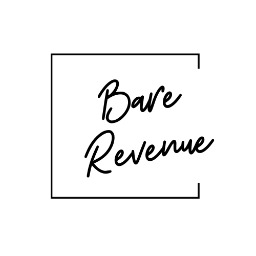 Text that says "Bare Revenue" inside a black square with some open corners.