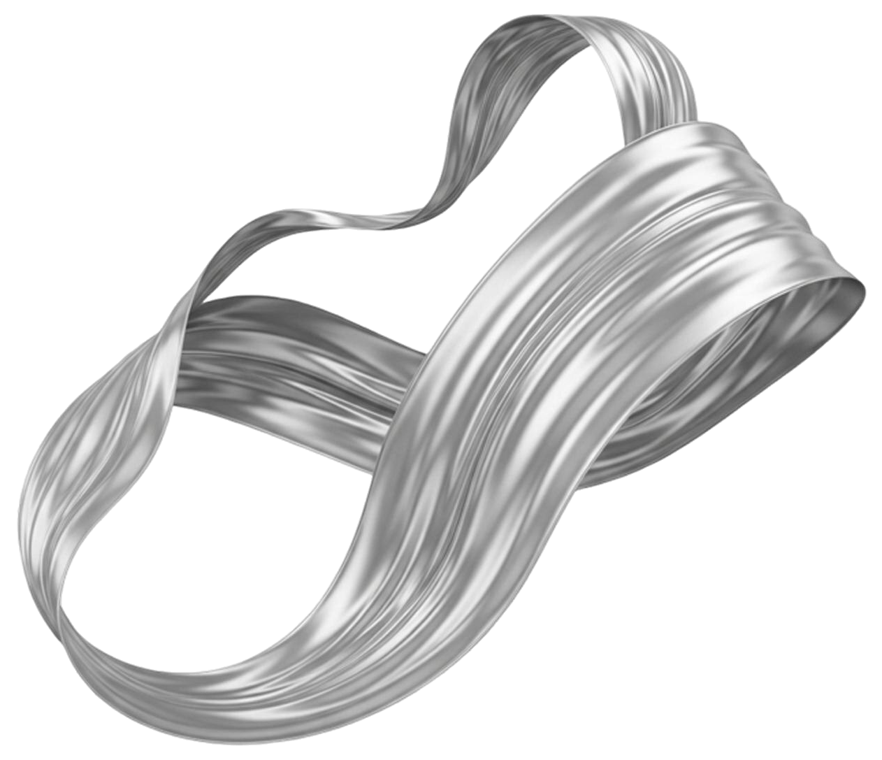 Silver metallic flex hose with a coiled appearance.