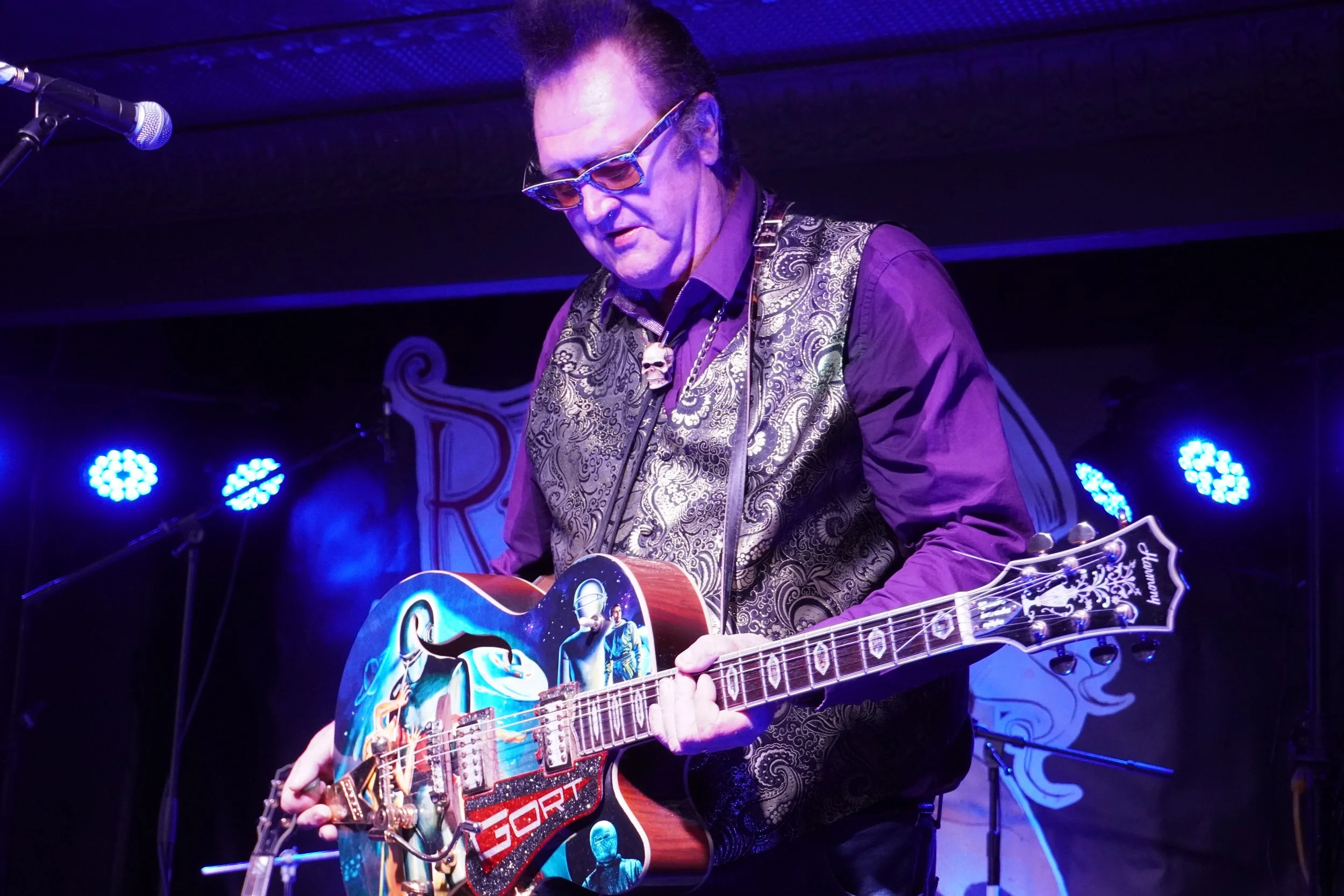 The shakedown combo rockabilly psychobilly music live at red hot and blue rockabilly weekend in dowtown at Arts Hub Brockville Ontario 2024 