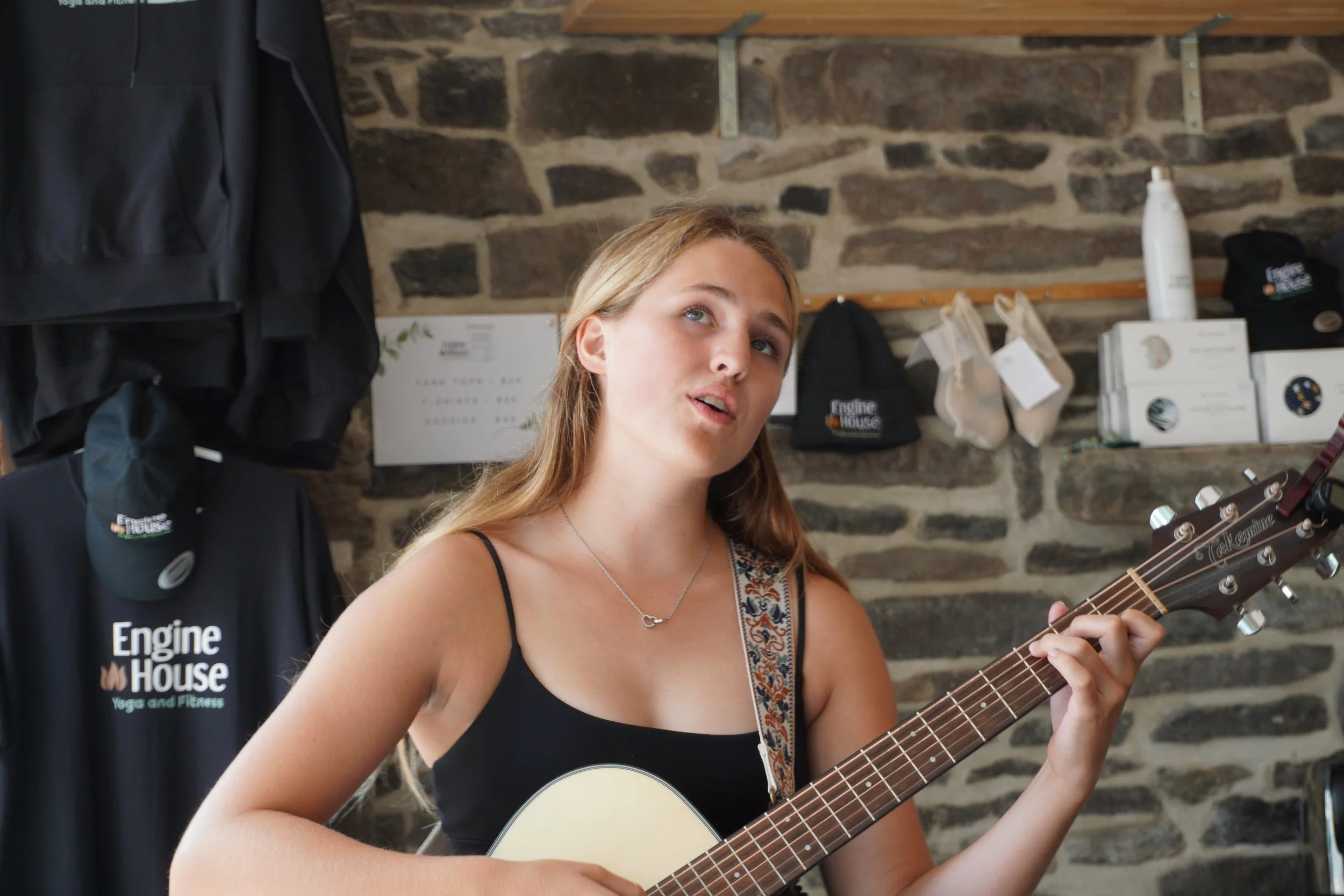 Heidi Garswood live indie music at Engine House Yoga Brockville for eastern ontario womens festival 