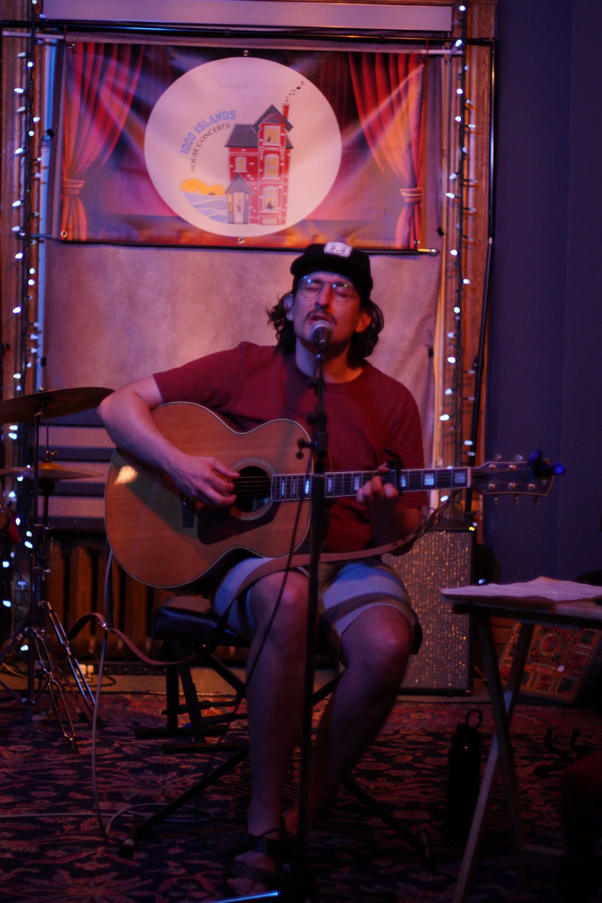 Nick Faye live indie music performance at 1000 Islands House Concerts in downtown brockville ontario