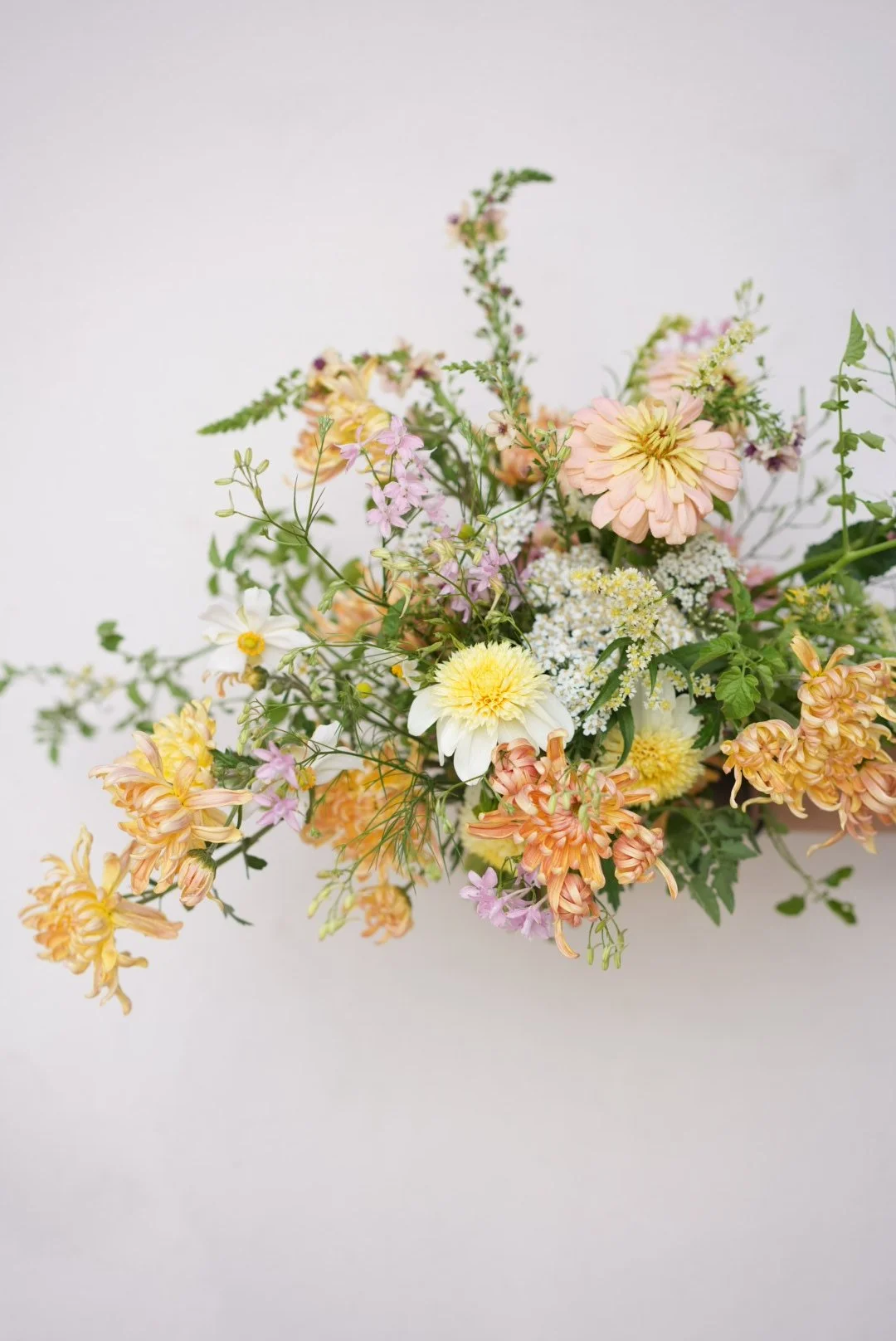 Soft pastel wildflower bouquet